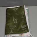 6 Pcs Bar Cart Kitchen Towels Hostess Gifts for Champagne Cheers Decorative Hand Towels for Champagne Lover Gifts Tea Cloths Bar Decor 24 x 16'' (Green)