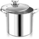 P&P CHEF 10 Quart Stock Pot with Lid, 10 Qt Large Stainless Steel Stockpot