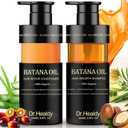 Batana Oil Shampoo and Conditioner Set - for Hair Growth,Thickening & Hydration,Sulfate Free - Fights Hair Loss & Clarifies Scalp - for Men & Women (6.8 Fl Oz×2)