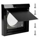 NOORNY 4" Dryer Vent Cover Outdoor Dryer Wall Vent for Outside Airflow Exterior Wall Vent Kit with Screen & 4 Screws Black