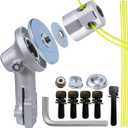 Trimmer Gear Head & 6 Line Trimmer Head Combo Kit for FS56RC FS70R FS91R FS94R FS111R FS131  Heavy Duty Gearbox Replacement 4180-640-0114 with Rider Plate, Nut, Screws & Nylon Lines