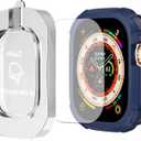 2 x BOTOMALL Screen Protector Compatible with Apple Watch Ultra 3/2/1 49mm Bumper Case,Rugged Military Grade Flexible TPU Face Cover with Tempered Glass Film for iWatch Men Womens