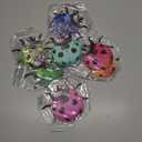 Metal Wall Art Cute Ladybugs Wall Sculpture Garden Decor for Outside Fence Decorations Lawn Ornaments Patio Decor (NOT 3D!)- Set of 9