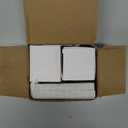 Crystal Glass Dummy Door Knob Interior, Brushed Satin Nickel Dummy Door Knob for Closet Hall Rectangular Single Side Non-Turning Inactive, 2 Pack