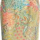 Women's Bra Cut Out Maxi Dress Sexy Boho Paisley Contrast Pattern Slip Sleeveless Bodycon Long Dress (Large, Blue)