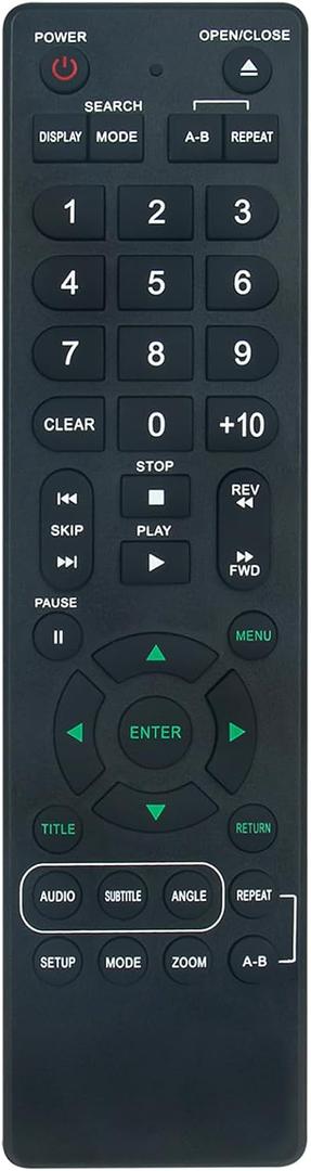 NA654UD Replacement Remote Control Commander Compatible with Emerson DVD | EWD7002 EWD7001 EWD7003 DVD Player