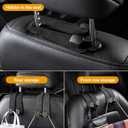 Car Purse Hook Purse Hook for Car Seats Headrest Car Seat Hooks,Heavy Duty Vehicle Organizer for Handbags, Groceries, Purses, Keep Car Tidy (Black, 2 Pack)