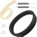 154827601 Dishwasher Door Seal and Spring Combo Kit, for Kenmore Dishwasher Series, Kit Include Door Seal 154827601 Lower Seal 809006501, Splash Shield 154701001, Door Spring 154430501