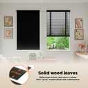 2" Slats Wood Blinds for Indoor Windows: Solid Wooden Blackout Blind&Shades