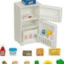 Dollhouse Refrigerator, Mini Fridge Toy for 3+ Years Old Boys and Girls GJJWJ-01 012-14B