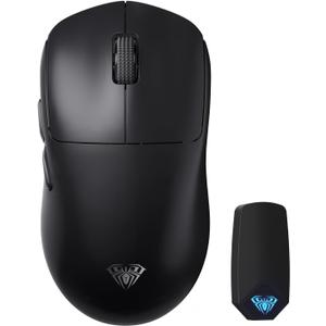 AULA SC800 Wireless Gaming Mouse, Adjustable 26000 DPI, 37g Ultra-Lightweight Mouse, PAW3395 Sensor, 8KHz Polling Rate, Programmable Buttons, Tri-Mode BT5.0/2.4G/USB-C Rechargeable Mouse Gamer(Black)