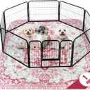 PUPIBOO Washable Pee Pads for Dogs and Cats - Super Absorbent Reusable Puppy Training Pads - 100% Waterproof, Leak-Proof & Non-Slip Whelping Pads for Pet Housebreaking (72 x 72 Inch (Pack of 1), Pink Medallion)