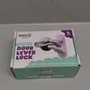 Door Lever Locks (4 Pack) - Prevents Toddlers from Opening Doors - Durable ABS with 3M Adhesive - Easy One-Hand Operation for Adults, No Tools Needed (White)