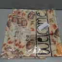 4 x Fall Welcome Pumpkins Footballs Maple Leaves Autumn Garden Flag Yard Flag 12x18 Inch Double Sided Small Mini Yard Outdoor Outside Farmhouse Holiday Decoration