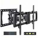 Full Motion TV Wall Mount Bracket for Most 32-85 inch TVs,TV Mount with Dual Articulating Arms,Tilt/Swivel/Extension/Leveling,Fits 8” 12” 16" Studs,Max VESA 600x400mm, Holds up to 132lbs