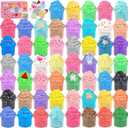 56-Pack Butter Slime Kit, Birthday Soft and Non-Sticky Bulk Slime Party Favors for Kids, Classroom Exchange Gift Mini Slime, Stress Relief Toys for Boys Girls, 4-10 Advent Calendar