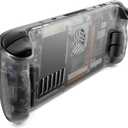 JSAUX Transparent Back Plate Compatible with Steam Deck OLED/LCD, DIY Clear Replacement Back Shell Case Compatible with Steam Deck OLED/LCD - PC0106 Vents Version [Crystal]
