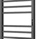 Heated Towel Racks for Bathroom, Wall Mounted Electric Towel Warmer Racks with Timer & Temperature Control, 10 Bar Stainless Steel Towel Heater for Bathroom, Matte Black, Plug-in
