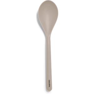 GreenPan Silicone Solid Spoon, Mixing Stirring Serving, Cooking Kitchen Utensil, Flexible Rubber Nonstick Cookware, Rigid Steel Core, Heat-Resistant, Anti-Slip Handle, BPA-Free, Dishwasher Safe, Taupe