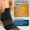 Doctor's Select Copper Ankle Compression Socks for Women and Men - 3 Pairs | Athletic Running Plantar Fasciitis Socks (Large)