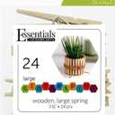 Large Wooden Clothespins 3.38" - 24 Pack Big Spring-Loaded Pins for Crafts, DIY Projects, Gift Wrapping, Photo Displays, and Home Decor