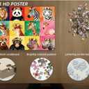 1000 Pieces Jigsaw Puzzles for Adults, Animal Series - Detailed Wildlife Art, Educational Family Game, Large 28" x 20", Great Gift for Animal Lovers & Home DecorFloral Beasts