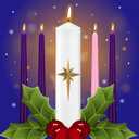 MTLEE Advent Christmas Candle Set Include 1 Pcs Christ Bright Morning Star Candle and 4 Pcs Advent Taper Candles Religious Baptism Candles for Advent Catholic Church Devotional Celebration Xmas Gift