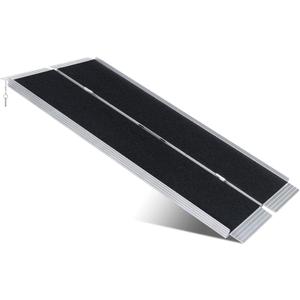 Portable Wheelchair Ramp 6FT,Non Skid Aluminum Foldable Mobility Scooter Ramp,Wheelchair Ramps for Home,Wheel Chair Ramp for Home,Steps,Stairs,Doorways,Curbs (6 foot (Usable height 6-18 inch))