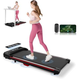 GTPLAYER Walking Pad, Treadmills with Incline for Home Office, 2.5HP Portable Under Desk Treadmill with APP Remote Control, LED Display, 300 Lbs Capacity