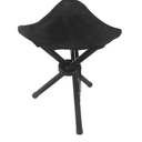 YSSOA Folding Tripod Camping Stool︱Tri-Leg Slacker Chair Super Compact for Outdoor Backpacking Fishing Picnic Travel Beach BBQ (Color: Black)