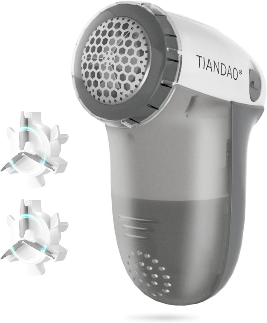 Electric Fabric Shaver and Lint Remover, Portable Fuzz Remover for Clothes and Furniture, Battery Operated, Easy to Use and Clean, Suitable for Sweaters, Blankets.Grey (Gray)