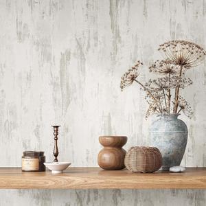 VEELIKE Wide Beige Concrete Wallpaper Peel and Stick Limewash Wallpaper 32''x354'' Textured Plaster Wall Paper Self Adhesive Waterproof Concrete Contact Paper for Countertops Accent Wall Bathroom