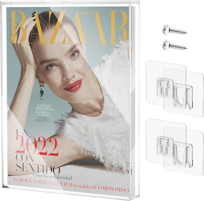 Clear Display Case for Magazine Book, Acrylic Magazine Book Frame Wall Mount, Collectible Magazine Book Storage, UV-Protection Display Magazine Book Showcase (11'' x 8.6'' x 0.75'')
100+ bought in past month