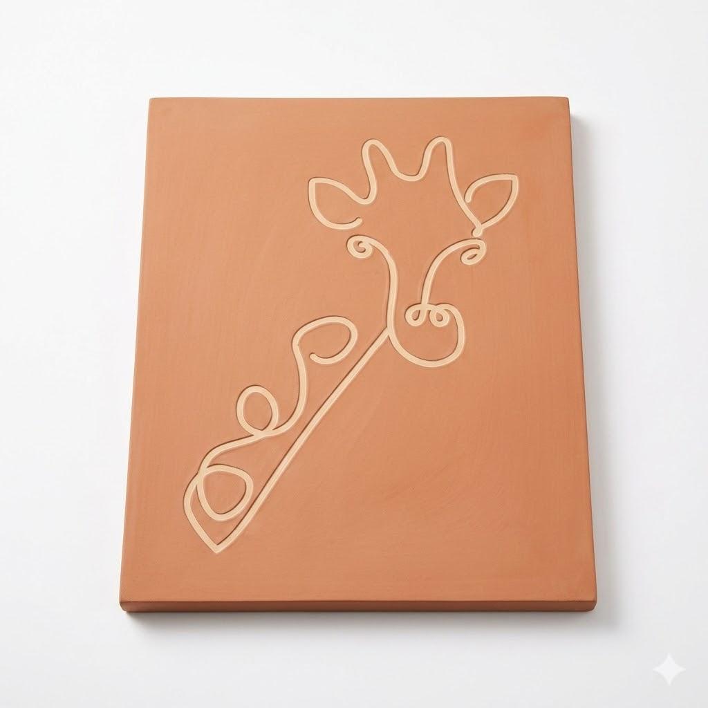 Giraffe Sketch Wall Art 16"×20"