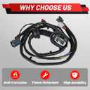 Upgraded Rear Left Door Jumper Wire Assembly Compatible with Ford F-150 2009-2014 Crew Cab Driver Side Door Jumper Harness Replace 9L3Z-14631-CAA 9L3Z14631CAA
