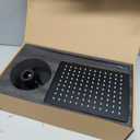 KENES Matte Black Tub Shower Faucet Set Complete with 10-Inch Rainfall Shower Head and Tub Spout, Square Tub and Shower Trim Kit, KE-6024A-2 (Shower Valve Included)