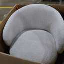 Swivel Accent Chair Round Barrel Armchair Upholstered Performance Fabric for Living Room Bedroom Waitingroom,1 Box,Cream