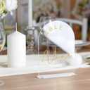 Acrylic Arch Table Numbers with Stands, 5x7 Inch Acrylic Arch Sign Table Numbers for Wedding (Clear Gold Font, 5x7 Inch Table Number 1-15)