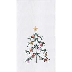 C&F Home Vintage Christmas Tree 100% Cotton Flour Sack Dishtowel Xmas Festive Winter Holidays Home Kitchen Drying Dish Hand Towel Machine Wash Decor Decoration Green