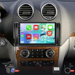 [4+64G] Car Radio for Mercedes Benz GL ML W164 X164 ML350 ML500 ML280 GL320 GL350 GL450 2005-2011 with Carplay&Android Auto, 9 inches Android Touchscreen Stereo, 32 EQ Audio/Bluetooth/FM RDS/SWC