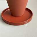 Yukfona Ceramic Plant Saucer Pot Tray 8.5 Inch, Planter Saucers 6 7 8 9 10 11 12 15 Inch, Durable Sturdy Flower Drainage drip Water Tray for Glazed Pots Base (8.5 Inch- Red Terracotta)