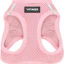 Best Pet Supplies Voyager Step-in Air Harness - All Weather Mesh, Reflective, No Pull Harness for Dogs, Cats - Secure with Hook & Loop Fastener, Buckle, Double D-Rings - Pink, M (M (Chest: 16 - 18"))