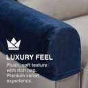 Homoyoyo 2pcs Sofa Armrest Cover Waterproof Armchair Arm Protectors Washable Stretchable Sofa Arm Covers for Recliners Sofas Chairs Living Room Couch Loveseat Navy Blue