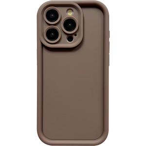 Puxicu Slim Case for iPhone 14 Pro, Enhanced Camera Protection, Shockproof Skin-Friendly Touch Soft Case Cover for iPhone 14 Pro Phone 6.1 Inch, Coffee (Coffce)