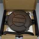 Uno Casa Cast Iron Tortilla Press 10 Inch - Tortilla Maker Press, Pre-Seasoned Roti Maker with 100 Pcs Parchment Paper - Heavy Duty Quesadilla Maker for Homemade Flatbreads, Rotis, Empanadas