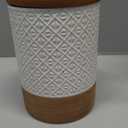 Miamolo Large Coffee Containers with Lids, Ceramic Coffee Canister Kitchen Food Storage Cookie Jars with Airtight Lid for Spice Sugar Tea Candy, Stackable Decorative Jars for Counter - White 28 fl.oz