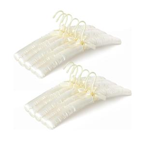TOPIA HANGER Padded Hangers for Women Clothing,17-inch Satin Hangers 10 Pack Thick Foam Padded No Shoulder Bump for Sweaters, Coat, Blouses, Dresses-Ivory,CT18I-10