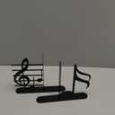 Music Themed Book Ends, Musical Note Bookend, Metal Bookend, Bookends Decorative, Home Decorative Bookends, Bookshelf Holder, Gifts for Music Lovers, Music Teacher and Women