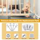 Dreyoo Baby Gate Extender Extension, 4 Pack Pet Gate Threaded Spindle Rods M8 (8MM) Accessory Screw Bolts, Replacement Hardware Parts for Pressure Mounted Baby Gate (Protector Style)