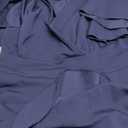 ZZV Formal Dresses for Women Gowns Evening Party Cocktail Dress, Long Split Elegant V Neck Wrap Ruffle Wedding Guest Dresses Navyblue-L